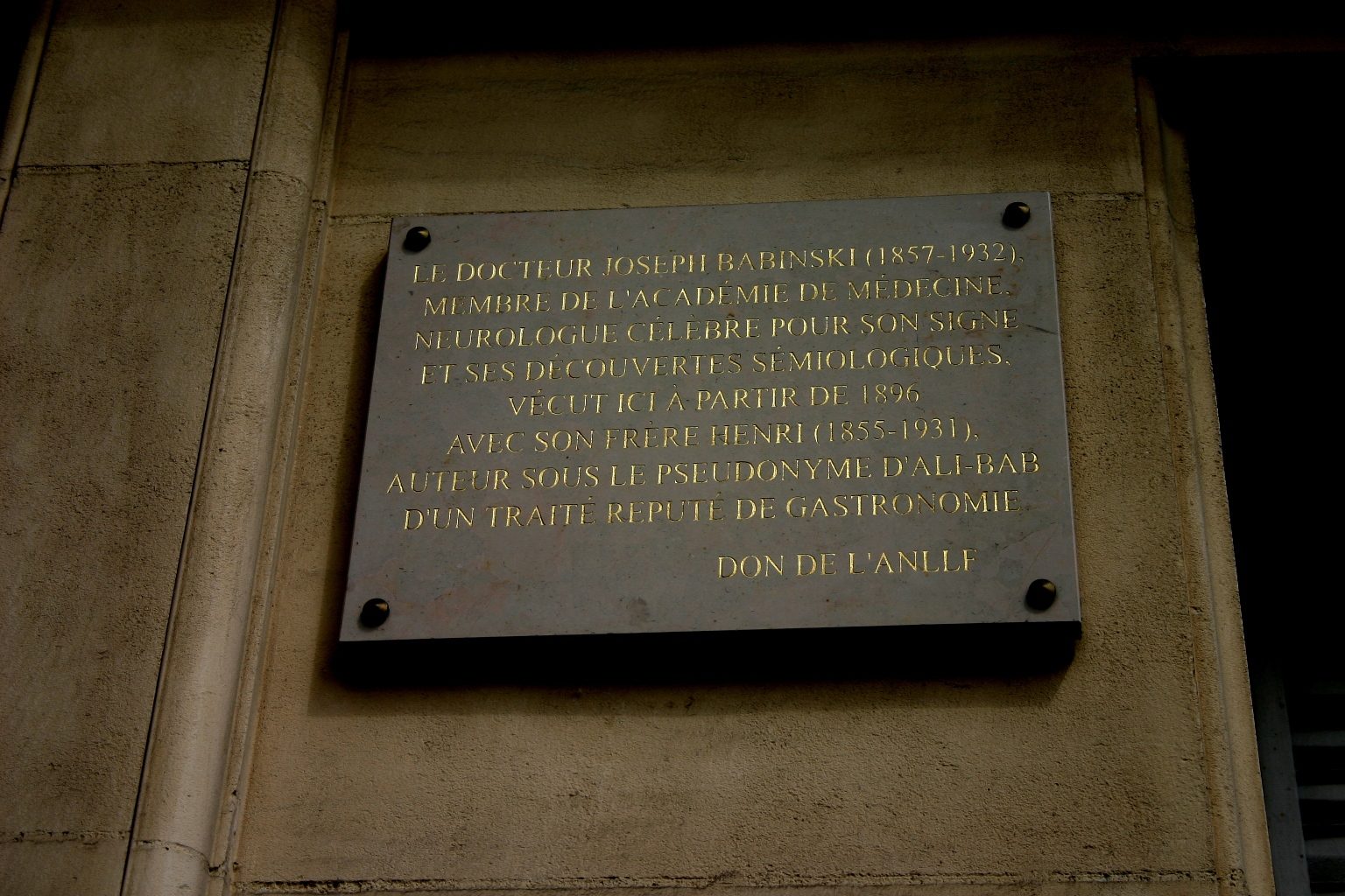 Joseph Babinski's home and office, Paris (3).JPG